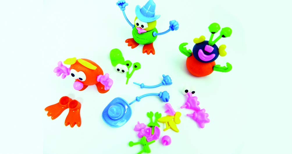 Craftplay Plastic Dough/Potato People Shapes - 52 Piece Set | Washable | Ages 3+ 2