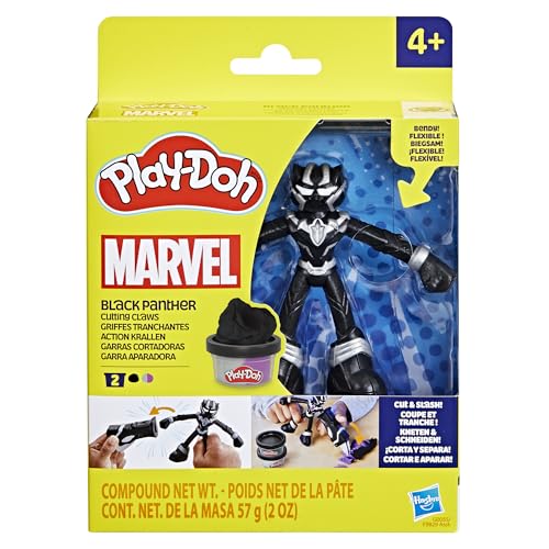 Play-Doh Marvel Black Panther Cutting Claws Action Figure Playset | Ages 4+ 3
