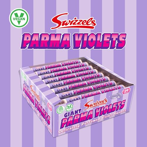 Swizzels Giant Parma Violets 24 Rolls (24 x 40 g) - Vegan-Friendly Retro Sweets Multipack