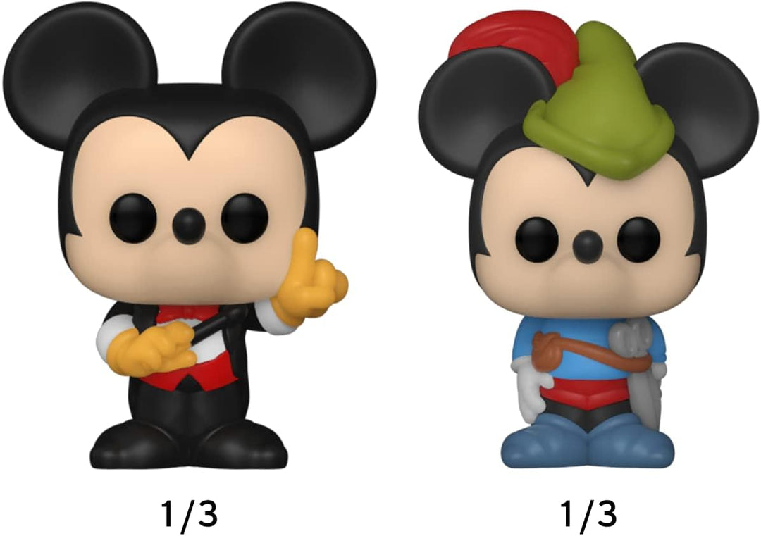 Funko Bitty POP! Disney - Mickey Mouse, Minnie Mouse (Pink Dress), Pluto, and Mystery Figure 4-Pack Vinyl Figures