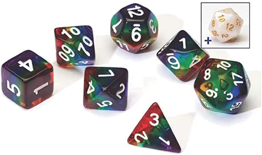 Sirius Dice Rainbow Translucent Poly Set (7 Die) 3