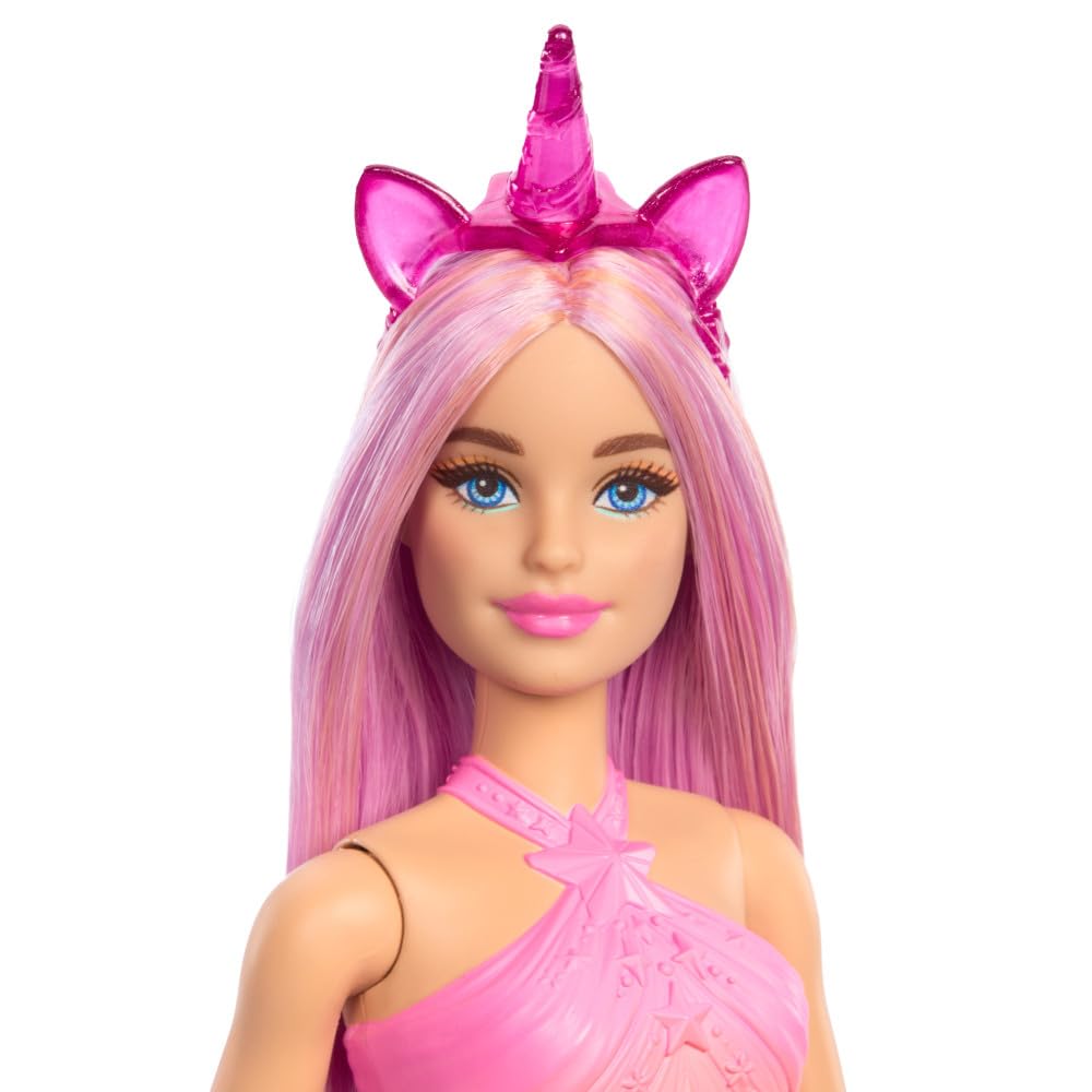 Barbie Unicorn Doll with Fantasy Hair & Ombre Outfit | 17.72 in | HRR13 4
