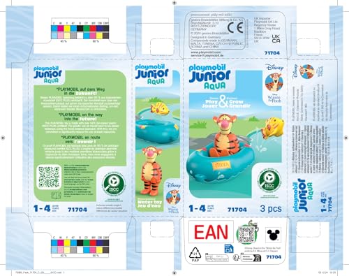 Playmobil JUNIOR Aqua & Disney Tigger's Boat Ride Playset | Ages 1+ | Sustainable Plastic 8