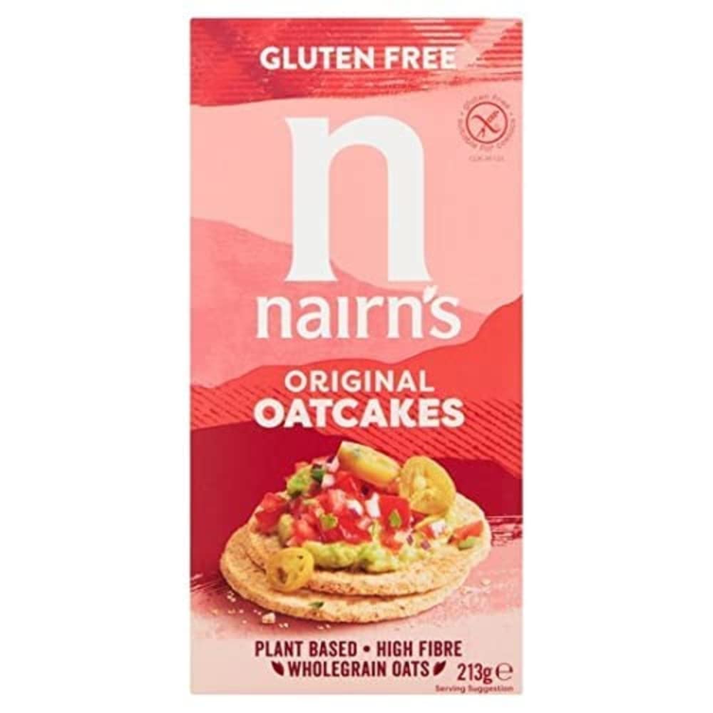Nairn's Gluten Free Original Oatcakes (Pack of 8) - High Fibre, No Added Sugar, Wholegrain Oats Snack 1