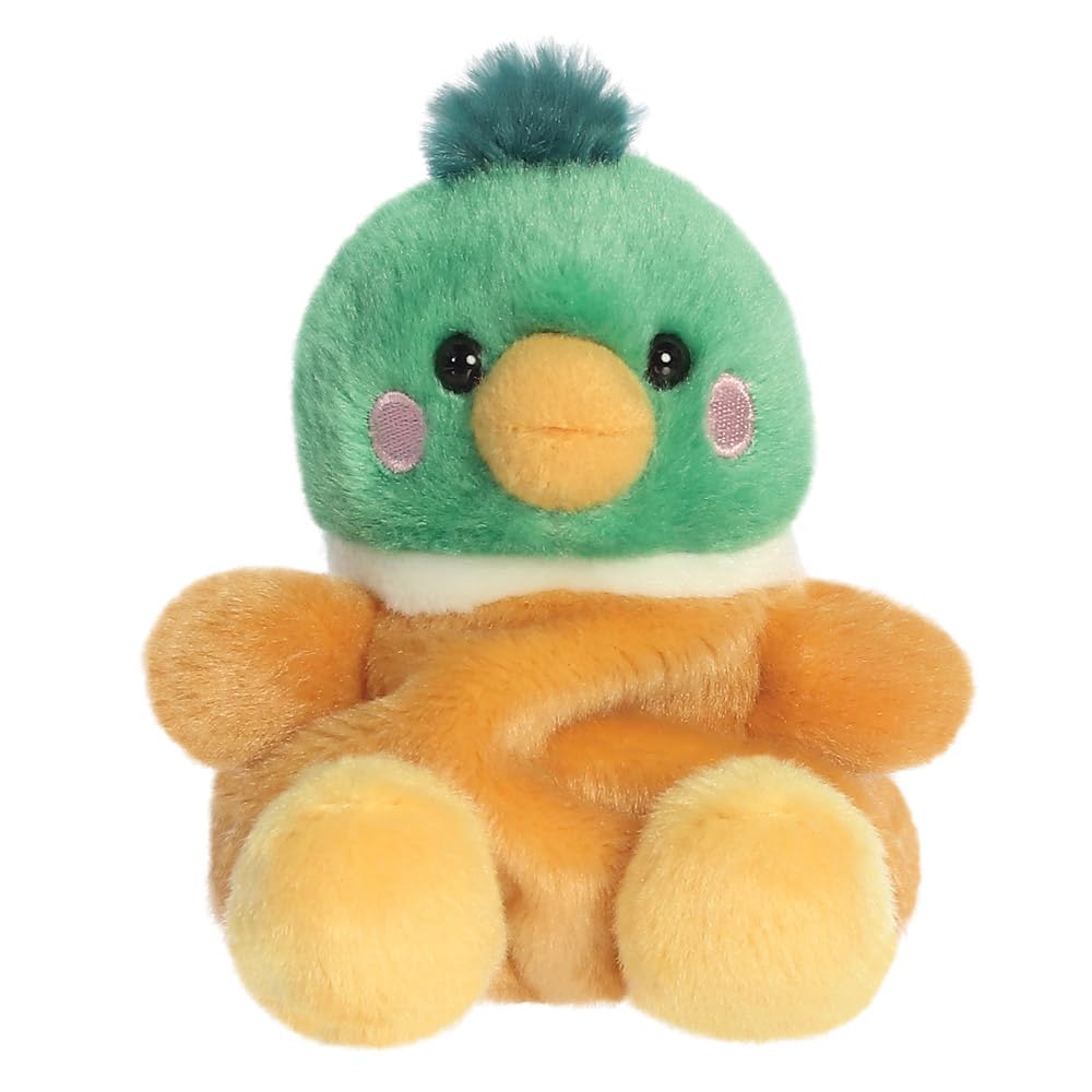Palm Pals Puddles Mallard Duck Soft Toy - 13cm Bean-Filled Plush, Ages 0+ 1