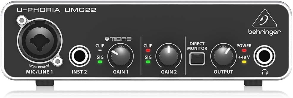 Behringer - U-PHORIA UMC22 Audio Interface (UMC22)