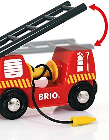 BRIO World Fire & Rescue Central Fire Station Playset - Compatible with BRIO Wooden Trains, Age 3+ 2