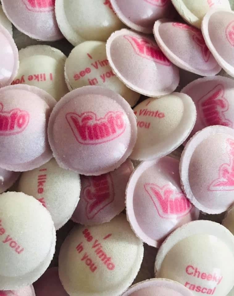 Vimto Flying Saucers - Tangy Sherbet Filled Wafer Sweets | Pack of 10 | 33g Each 8