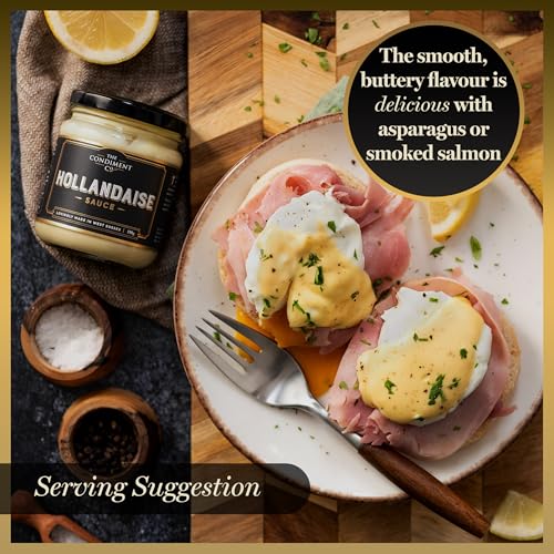 The Real Condiment Co - Hollandaise Sauce 190g, Ready to Eat Vegan & Gluten Free