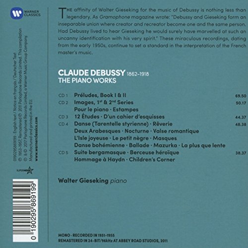 Walter Gieseking - Debussy: Piano Works [Audio CD]