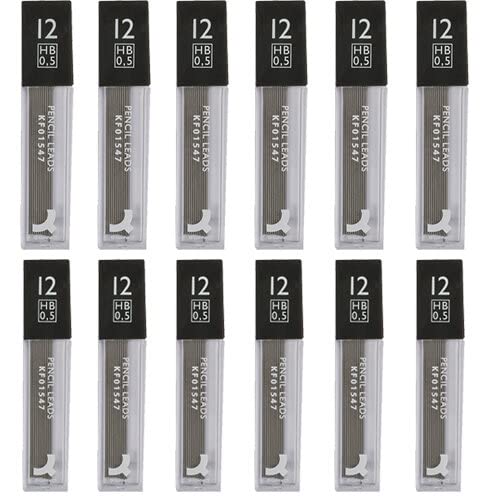 Q-Connect 0.5mm HB Mechanical Pencil Leads - 144 Refills (12 Tubes) | High Polymer