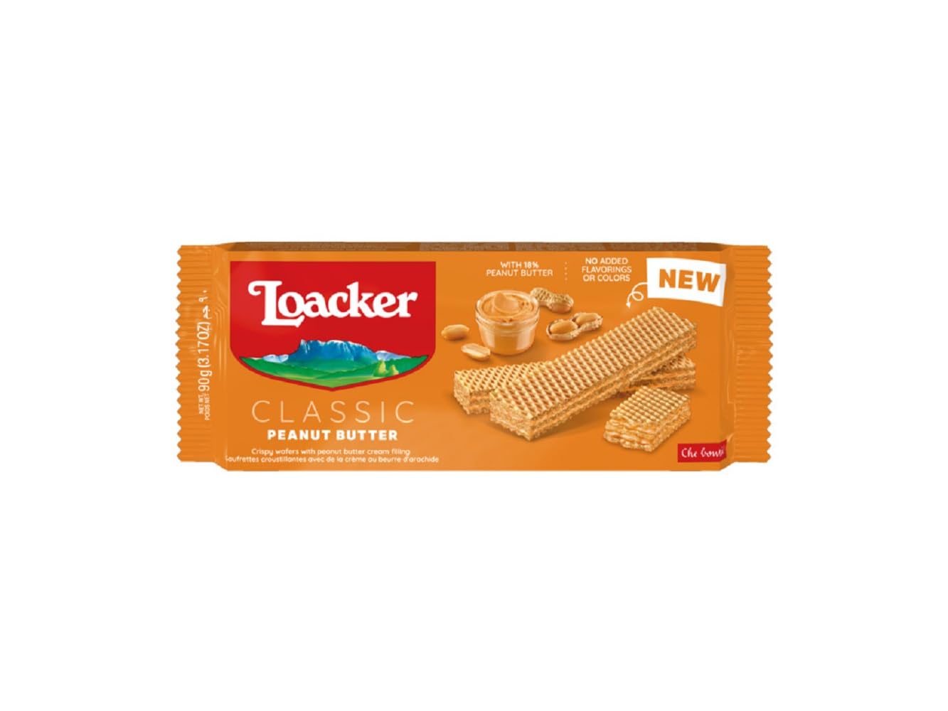 Loacker Peanut Butter Wafer Biscuits - Indulgent Flavor | 90g Pack 1