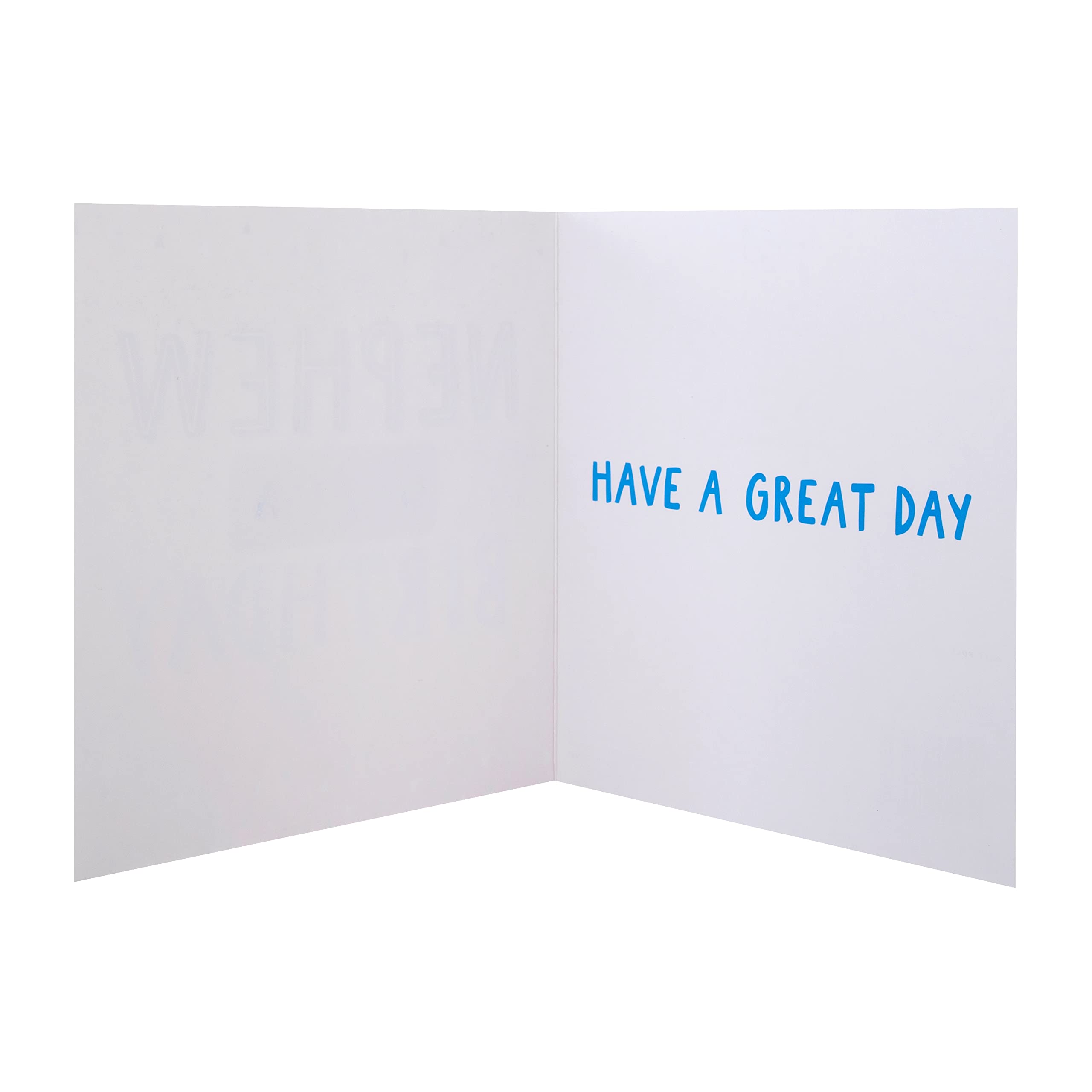 Hallmark Birthday Card for Nephew - 3D Effect, Neon Inks, Gold Foil | 16cm x 16cm 3