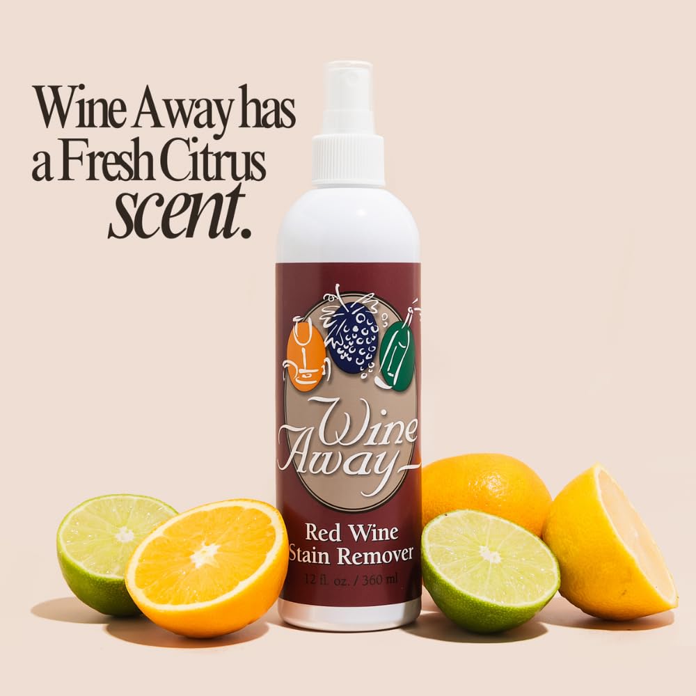 Wine Away Red Wine Stain Remover Spray - Organic, Citrus Scent | 12 fl oz 6