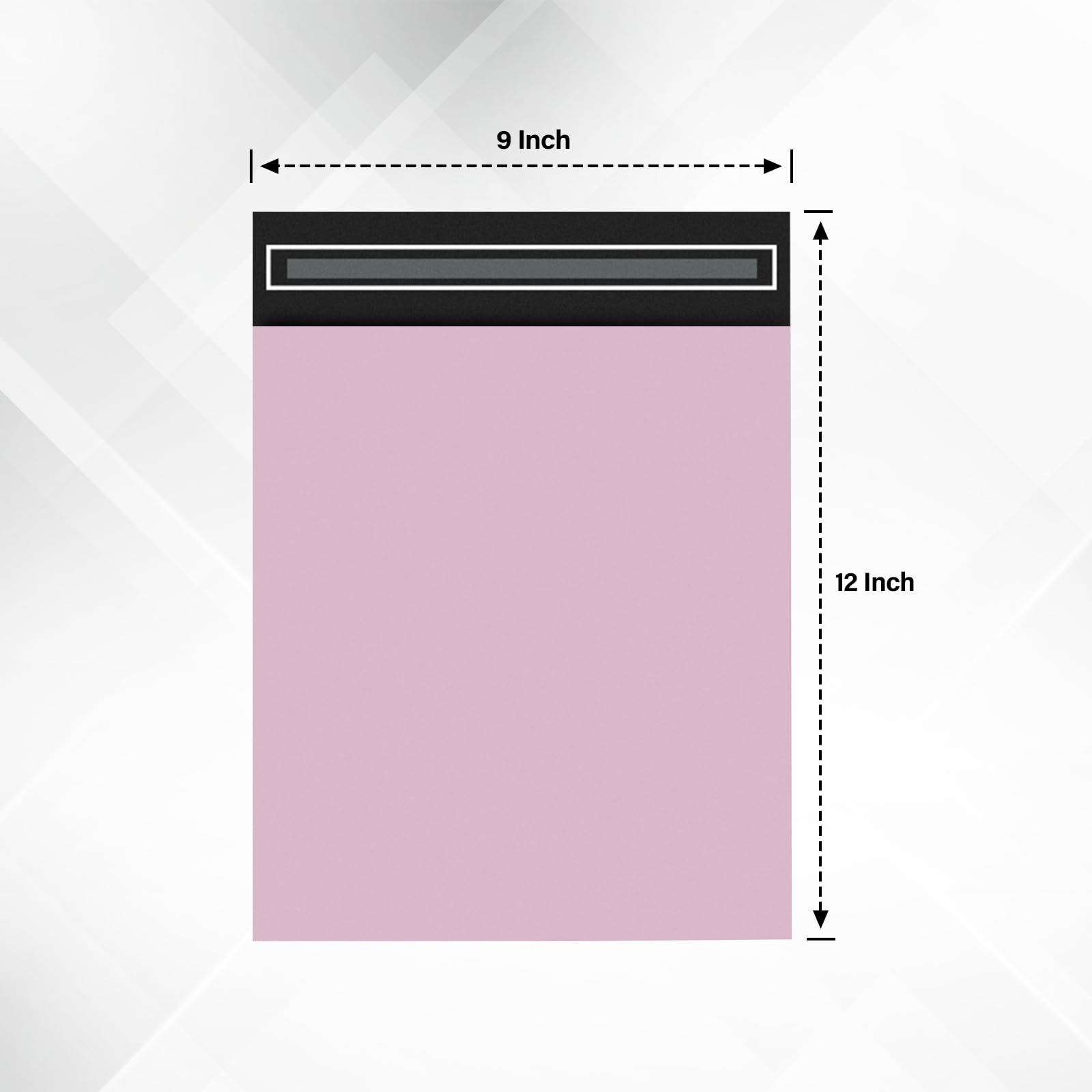 delka Pink Poly Mailer Bags - Tear-Resistant, Self-Sealing Shipping Envelopes | 9x12, 50 Pack