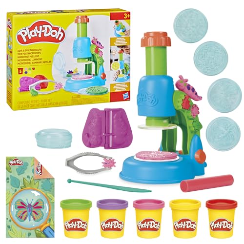 Play-Doh Light & Look Microscope Playset - Educational Science Toy for Kids 3+