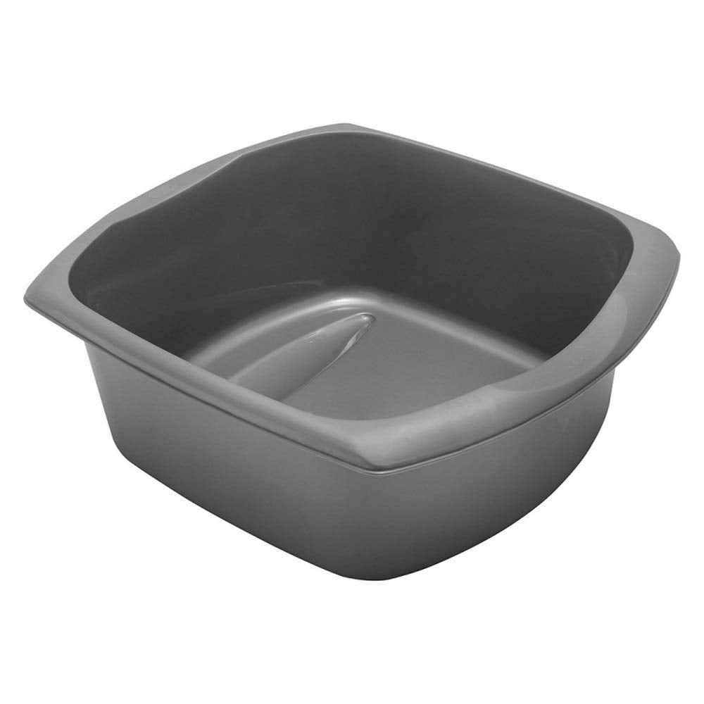 Addis Rectangular Washing up Bowl - Large Family Size, 9.5 Litre Capacity | Metallic Silver