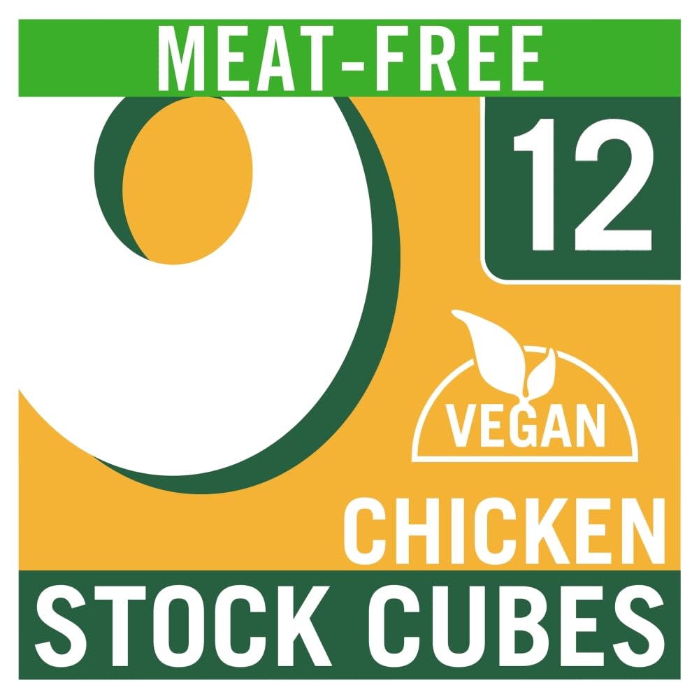 OXO Vegan Chicken Flavour Stock Cubes - 12 Pack | Bold Meat-Free Taste | Ideal for Gravy & Soups 1