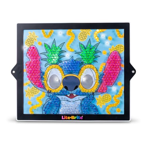 Lite Brite Colour Pop Disney Stitch Light-Up Creative Toy with 650 Pegs | Kid Age Range 2