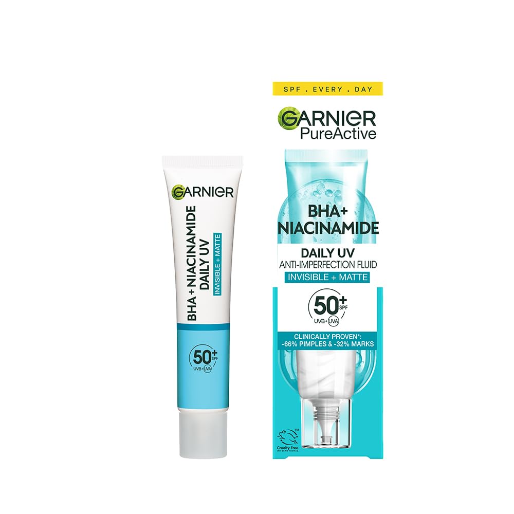 Garnier Pure Active BHA + Niacinamide UV Daily Fluid SPF50 (40ml) 1