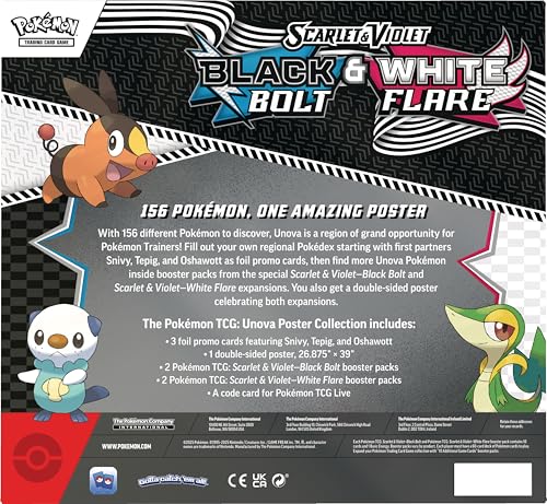Pokémon TCG: Unova Poster Collection with 3 Foil Promo Cards & 4 Booster Packs