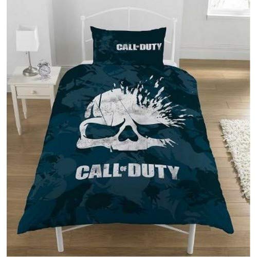 Call of Duty Broken Skull Duvet Cover Set - Single, Navy Camouflage, Polyester-Cotton Blend 2