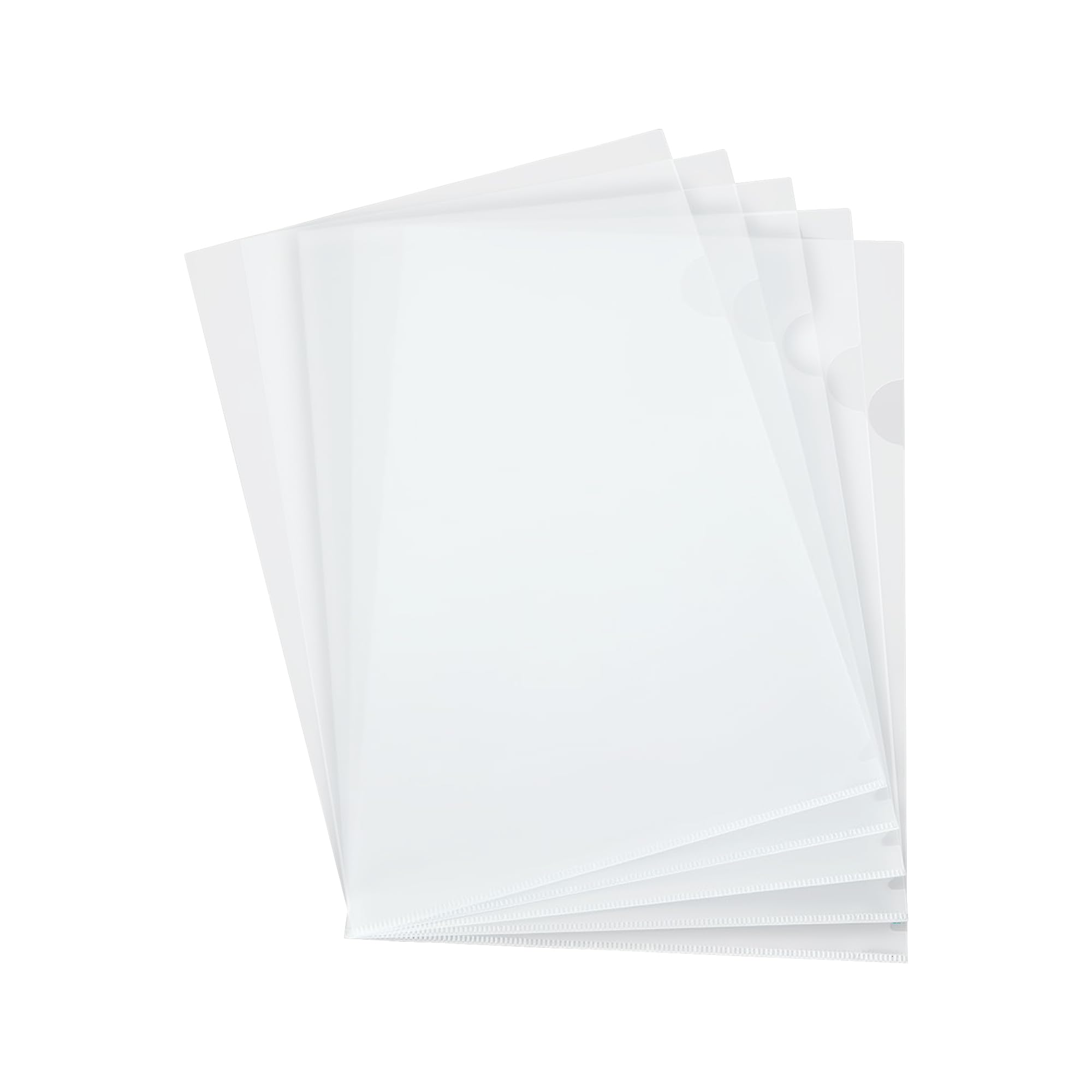 G4GADGET Heavy Duty A4 Plastic File Folders - Open Top & Side | Pack of 50 | White PP