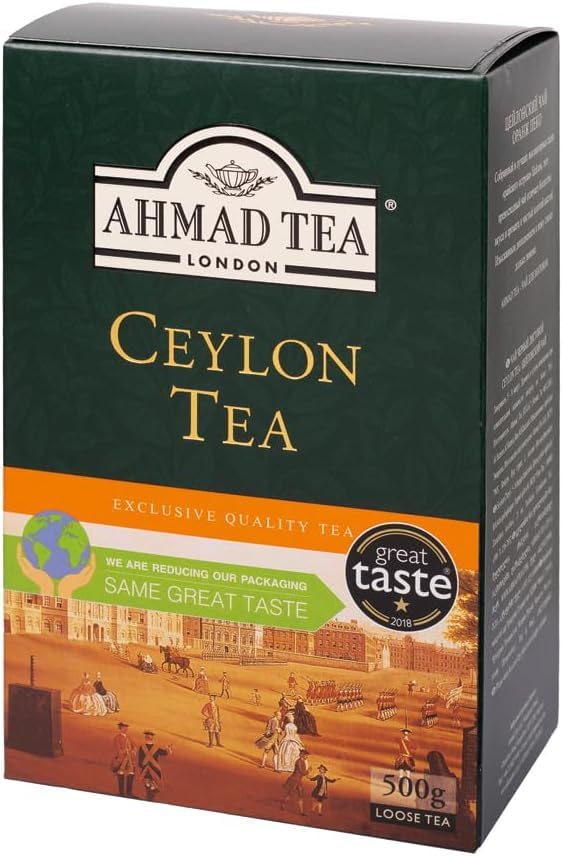 Ahmad Tea Ceylon Loose Leaf Black Tea - 500g Packet (Pack of 2)