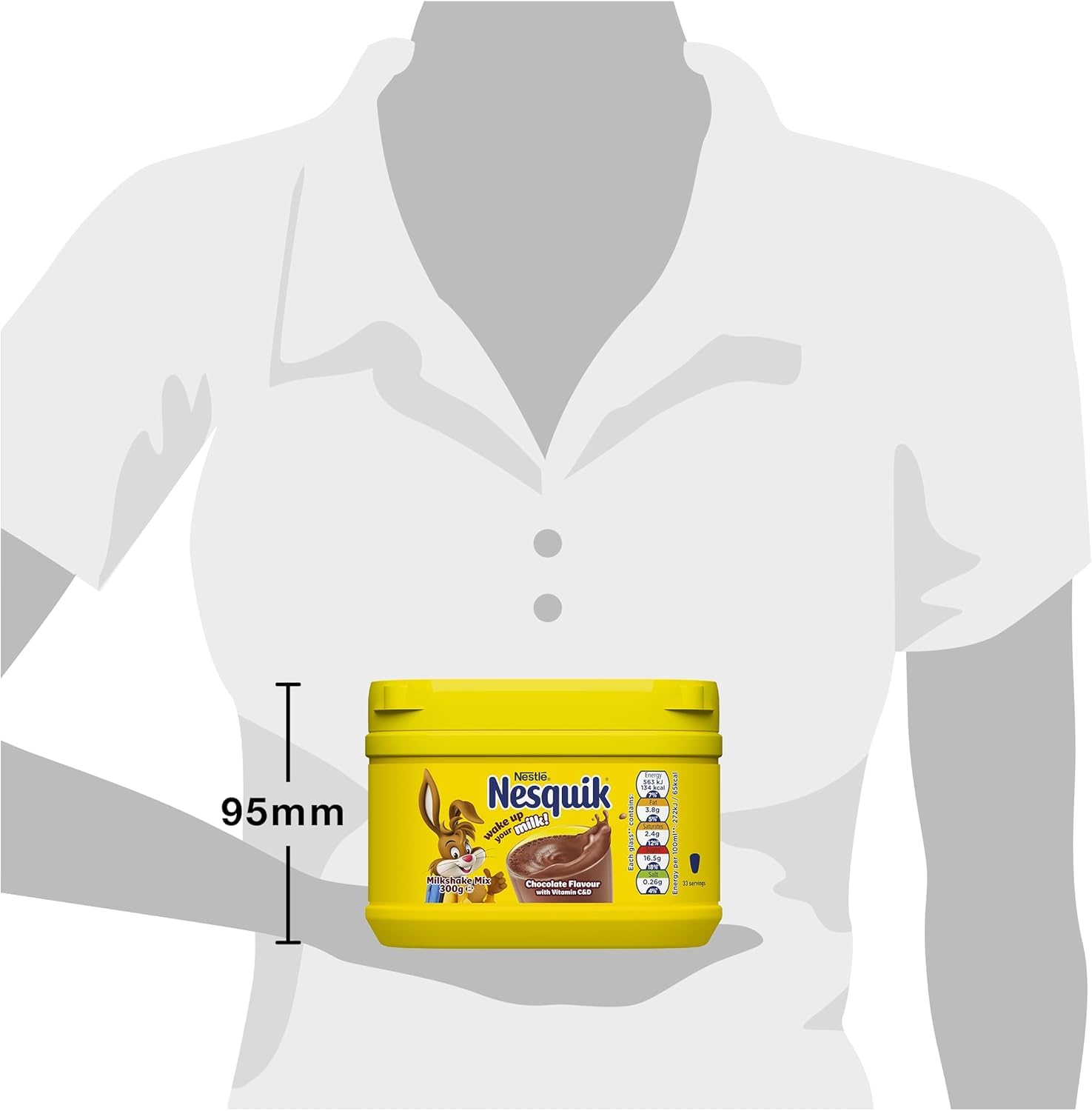 Nesquik Chocolate Flavoured Milkshake Powder - Fortified with Vitamin C & D | 300g Tub 7
