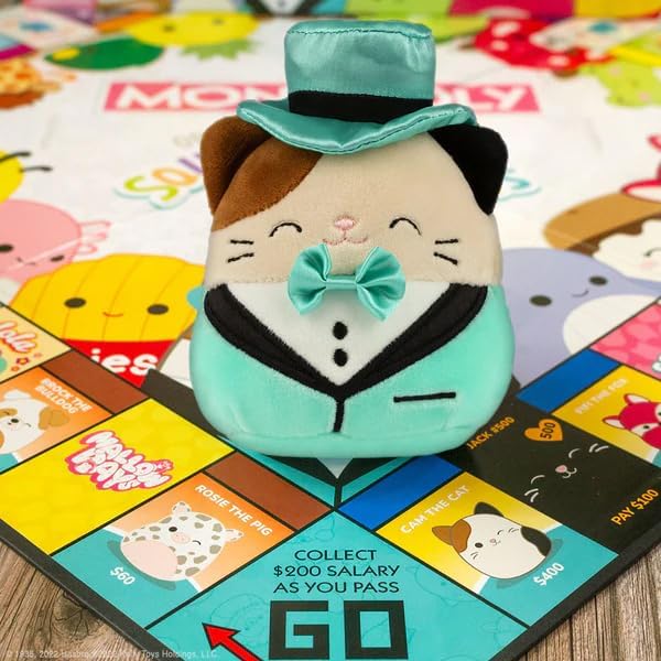 Squishmallows Monopoly Board Game Collector's Edition - Fifi the Fox & Cam the Cat Plush Included 2