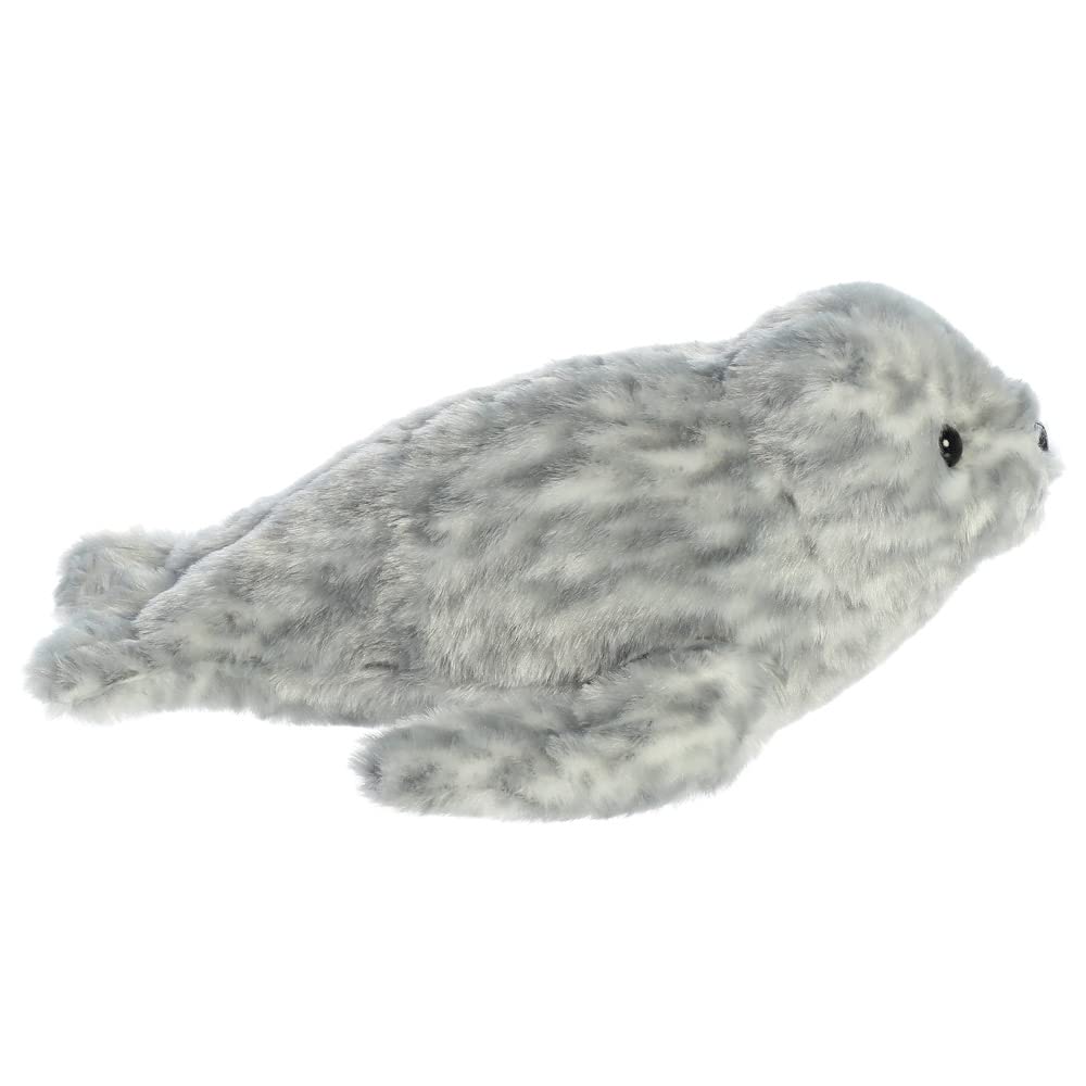 Aurora Mini Flopsies Harbour Seal - 8 Inch | Soft Toy | Grey 3