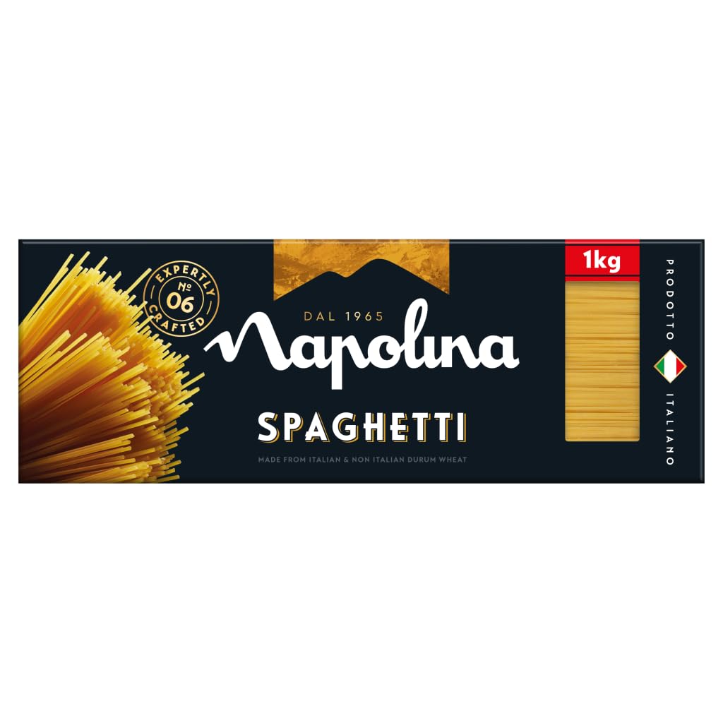 Napolina Spaghetti Pasta - Made with 100% Durum Wheat Semolina | 1 kg Pack 1