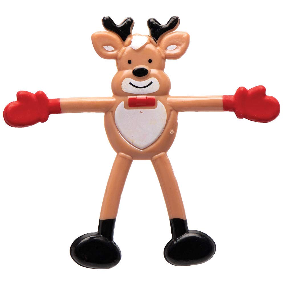 Baker Ross Christmas Bendies - Pack of 5 Bendable Christmas Party Favour Toys 4