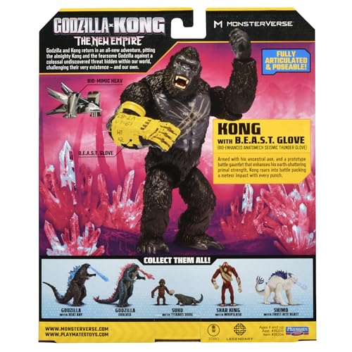 MonsterVerse Godzilla x Kong - 6-Inch Kong Action Figure with B.E.A.S.T Glove | Highly Articulated | Ages 4+ 4
