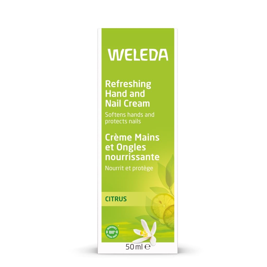 WELEDA Citrus Hand and Nail Cream - Hydrating, Fast Absorbing, 50 ml