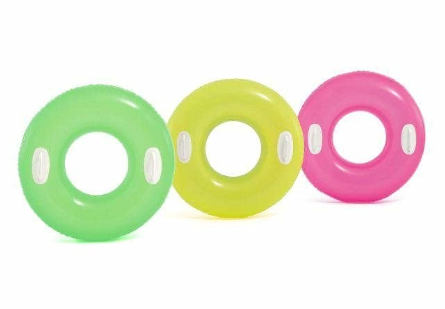 Intex Hi-Gloss Swim Ring - 76cm Diameter | Heavy Duty Vinyl | Includes Handles 1