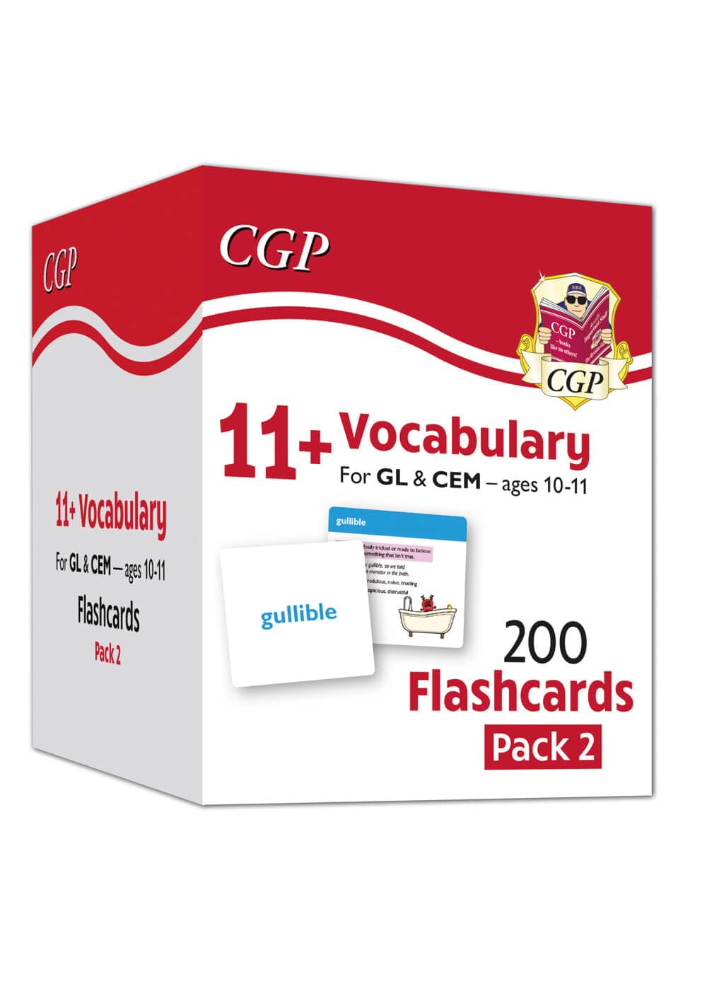 Coordination Group Publications Ltd (CGP) 11+ Vocabulary Flashcards Pack 2 - Ages 10-11 | 199 Cards | English 1