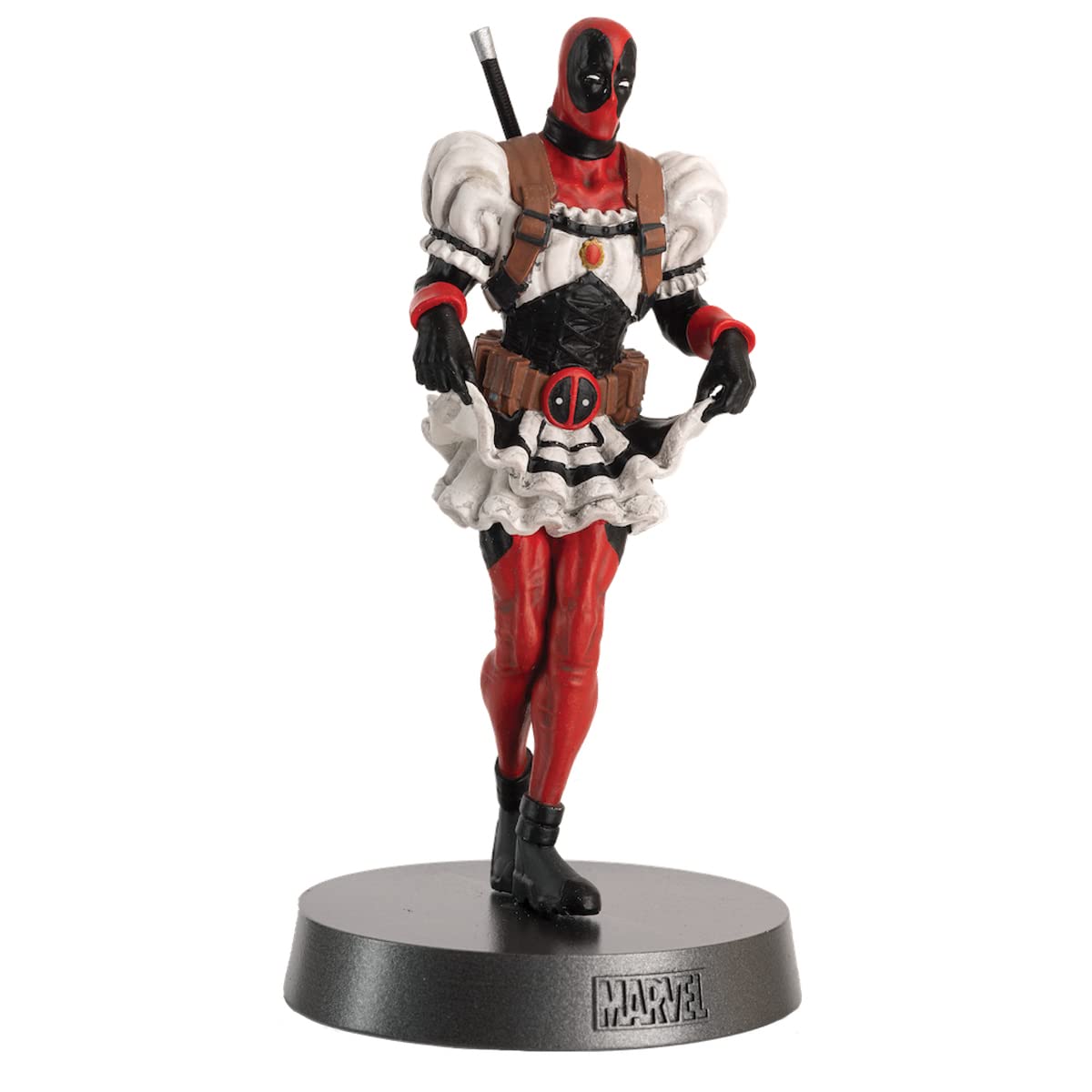 Hero Collector Eaglemoss Marvel Heavyweights Deadpool French Maid Metal Figurine | 1:18 Scale 3