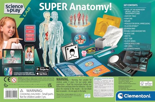 Clementoni Super Anatomy Augmented Reality Science Kit - Build Skeleton Model | Ages 8+ 3