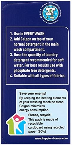 Calgon - 4-in-1 Washing Machine Cleaner and Water Softener Tablets, 45 Tablets