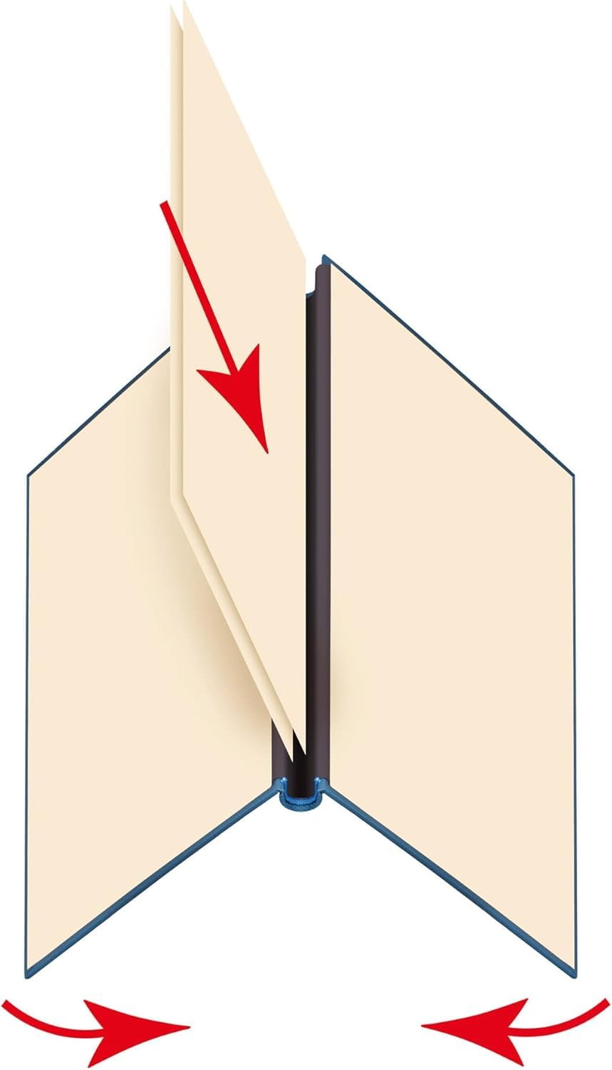 VELOFLEX Spring Binder - Leather Grain Finish | DIN A4 | Black | 150 Sheet Capacity 4
