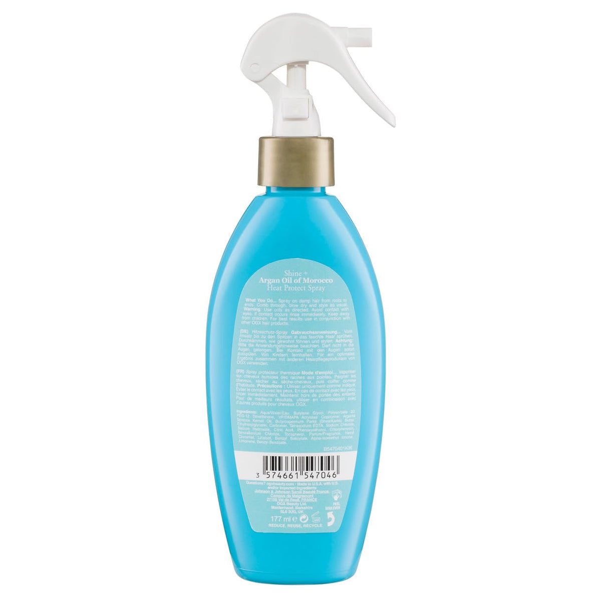 OGX Argan Oil of Morocco Shine+ Heat Protection Spray - Protects Hair from Heat Damage, 177ml