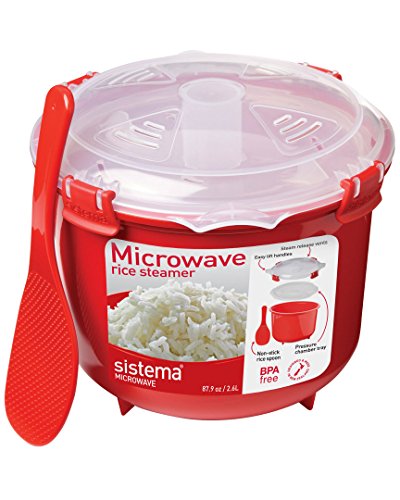 Sistema Microwave Rice Cooker | 2.6 L | Dishwasher Safe | BPA-Free | Red/Clear (1110ZS)