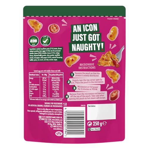 Dolmio Feasts Extra Spicy Mac & Cheese Ready Meal - 6x 250g Microwave Pasta