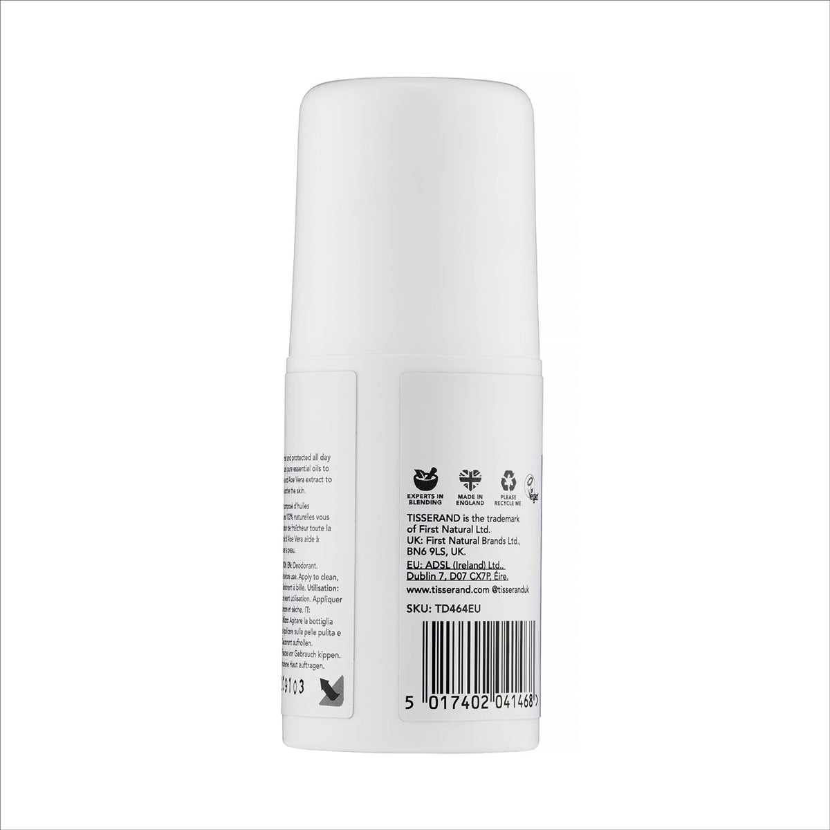 Tisserand Lavender & Patchouli Natural Roll-On Deodorant - Unisex - 75 ml