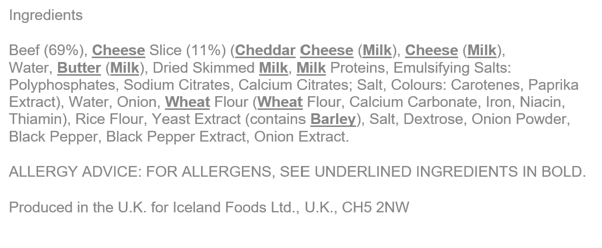 Iceland 4pk Double Cheeseburger - Melting Cheese Centre | 454g 3