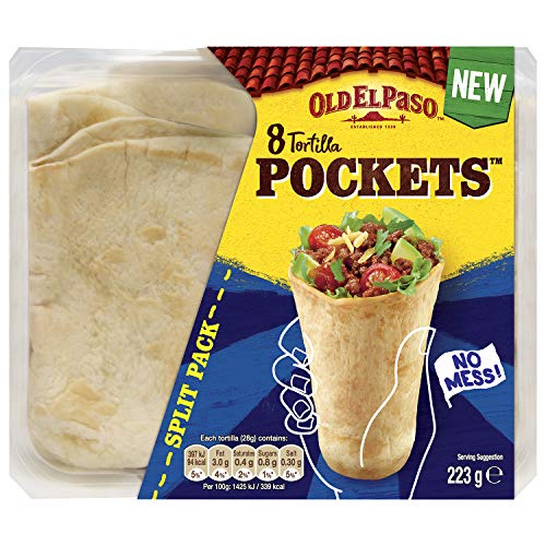 Old El Paso Tortilla Pockets Mexican Wrap (223g, Pack of 4)