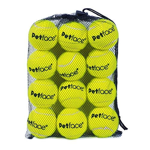 Petface Super Tennis Balls For Dogs - 12 Pack, Chew-Proof, Outdoor Exercise | Yellow 5