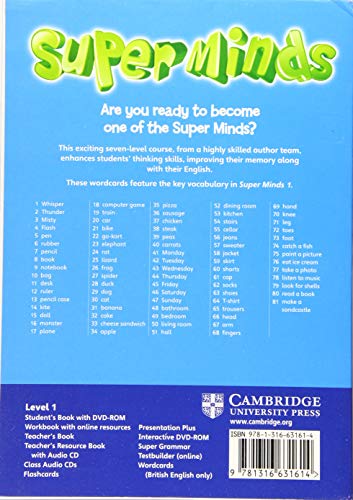 Cambridge University Press - Super Minds Level 1 Wordcards Vocabulary Learning Tool