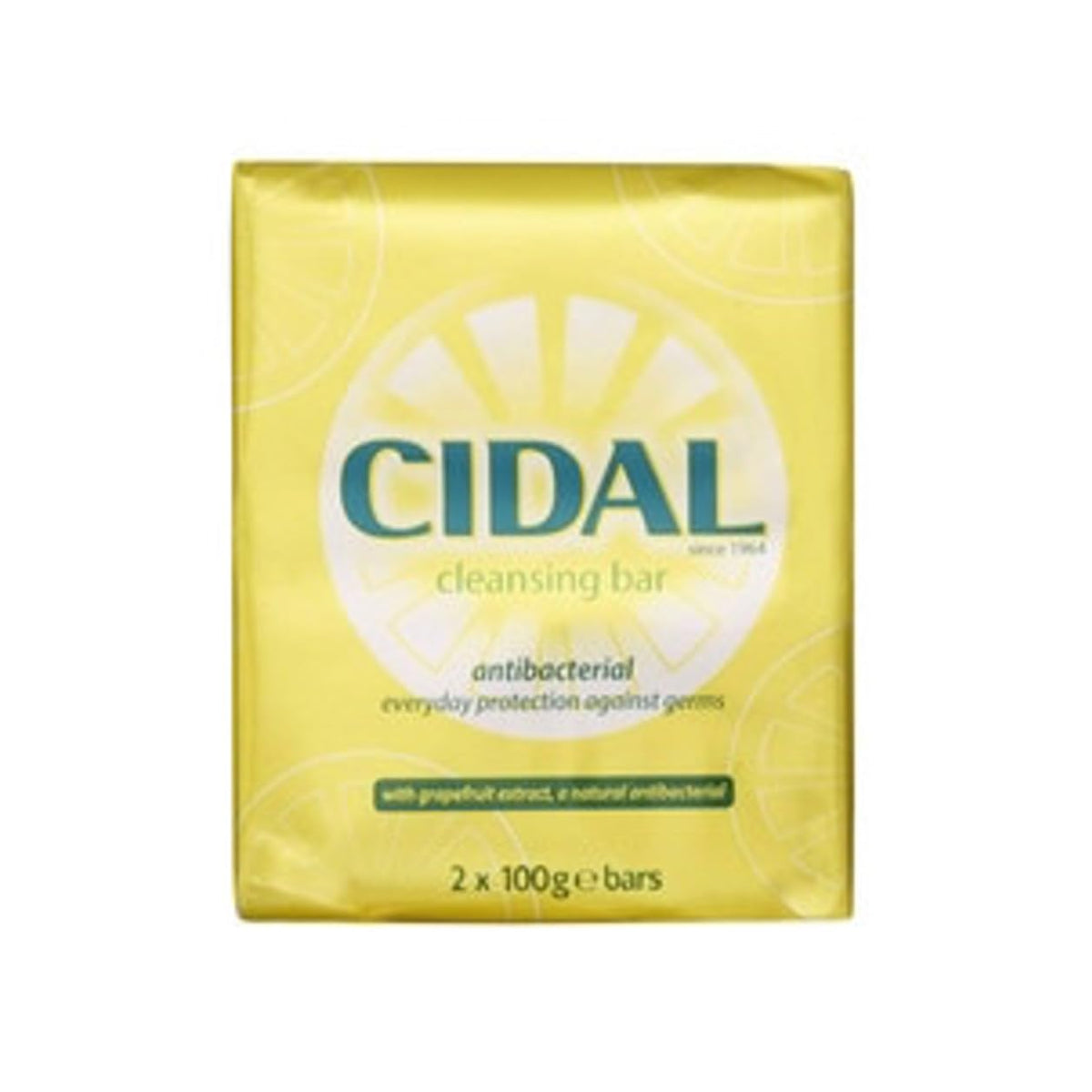 Cidal Antibacterial Soap with Grapefruit Extract - 2 x 100 g Bars
